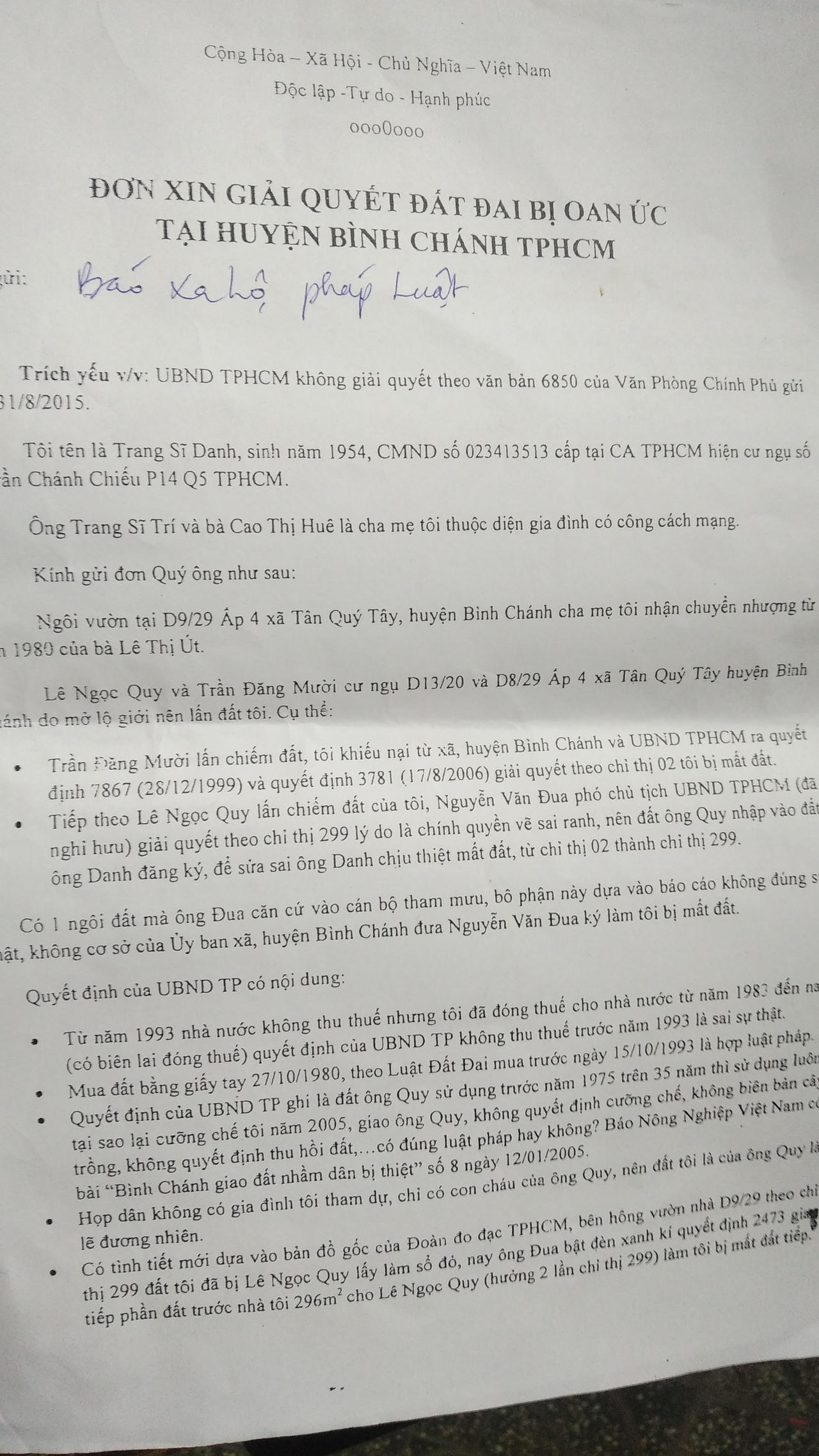 Mảnh đất “số đen” bị chính quyền “vẽ nhầm”, dân lãnh đủ