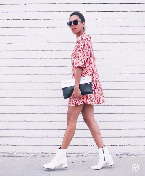 Váy hoa thanh lịch cho mùa thu