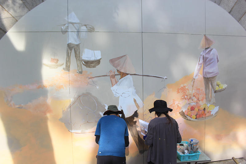 Có một con đường bích họa mang tên “Ký ức Hà Nội”