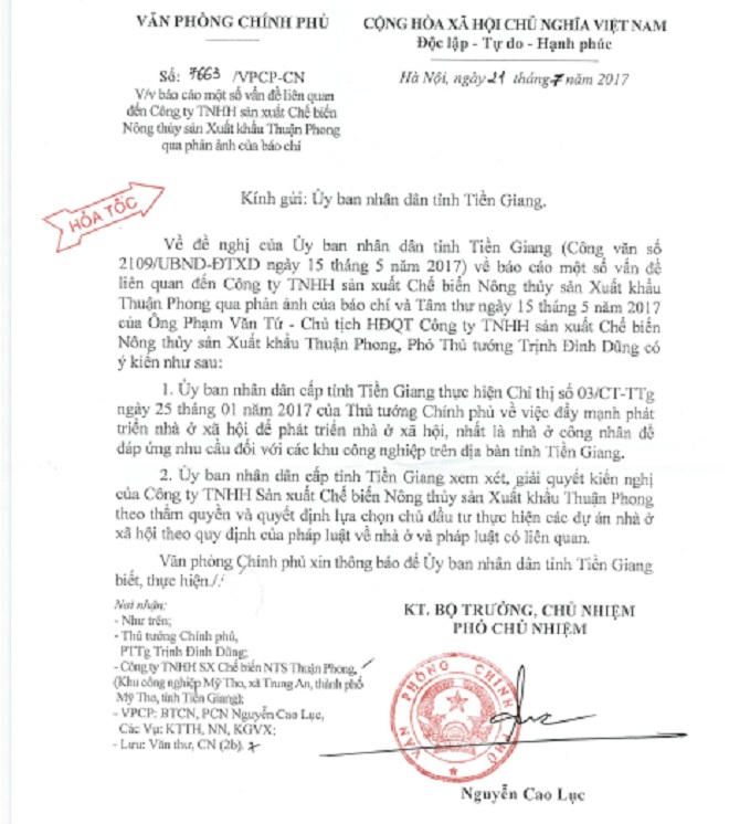 Tiền Giang: 2 Phó Thủ tướng chỉ đạo vụ xây nhà ở miễn phí cho công nhân, tỉnh vẫn phớt lờ