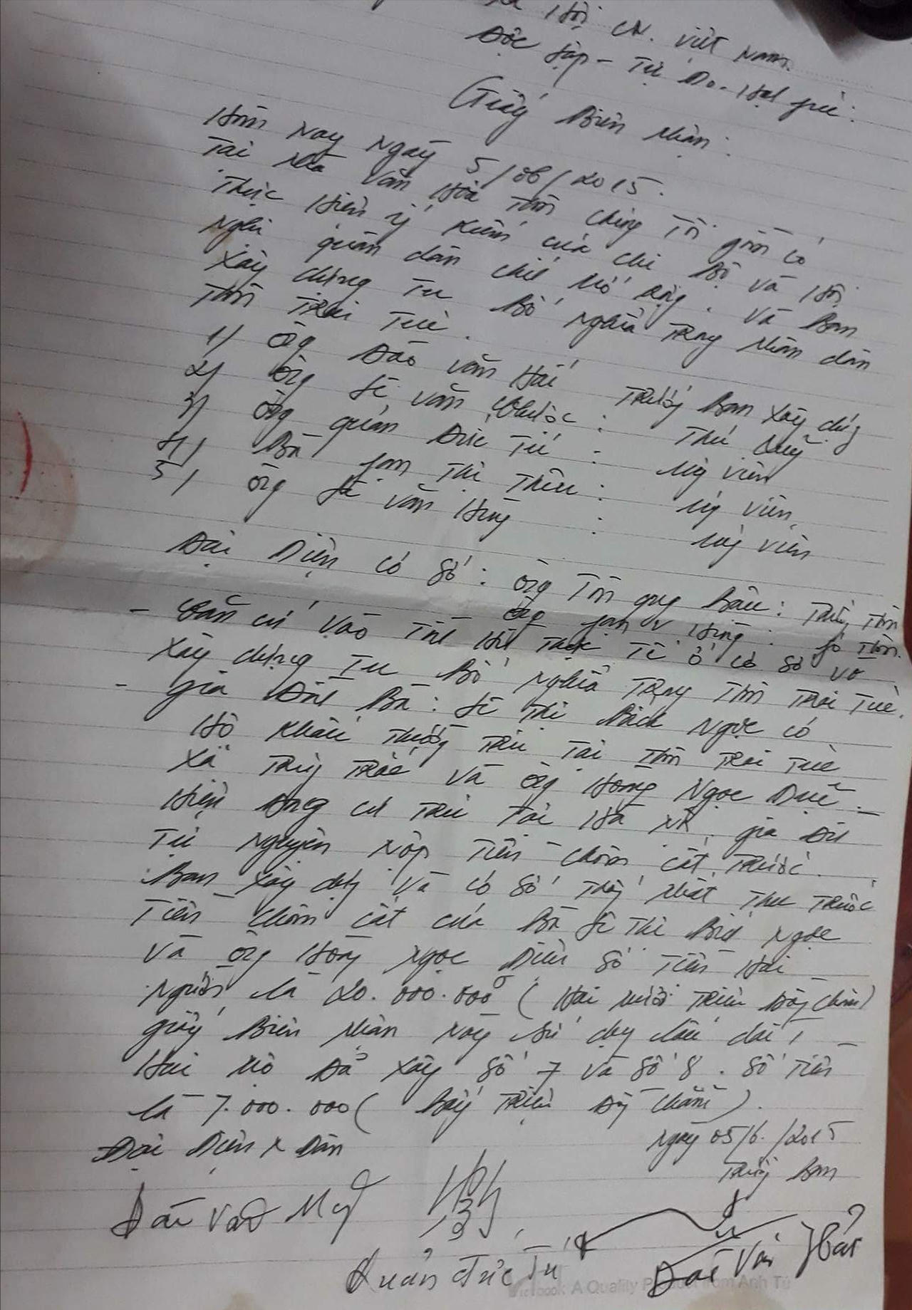 Văn Lâm, Hưng Yên: Trưởng thôn “ngang nhiên” dùng giấy có dấu Đảng ủy thu tiền “chôn cất”