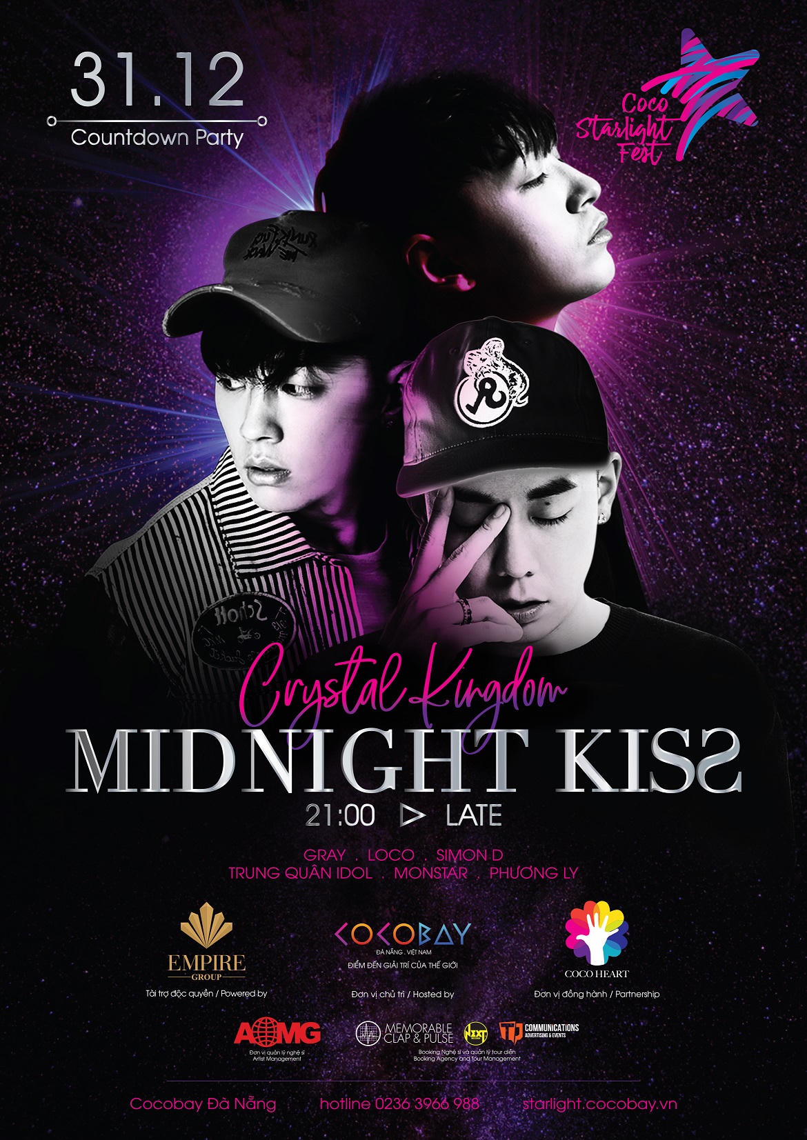 Đại nhạc hội Midnight Kiss –  Countdown Party lớn nhất Đà Nẵng đã đến rất gần