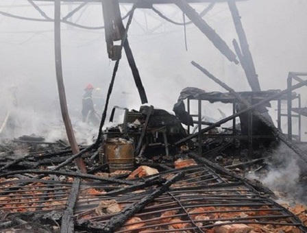 Cháy lớn tại Trung tâm Khí tượng Thủy văn Quốc gia