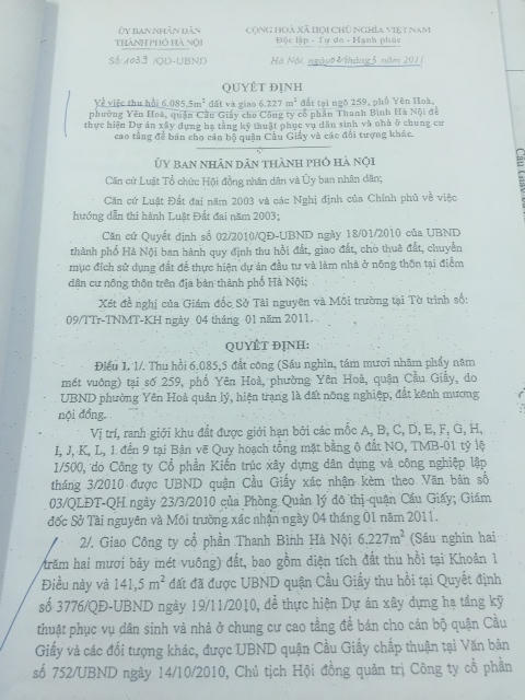 Xây dựng chung cư 19 tầng tại quận Cầu Giấy: Tuân thủ đúng các quy định của pháp luật