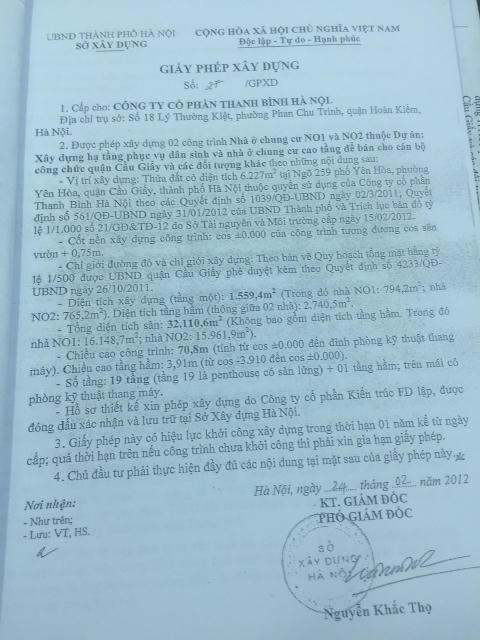 Xây dựng chung cư 19 tầng tại quận Cầu Giấy: Tuân thủ đúng các quy định của pháp luật