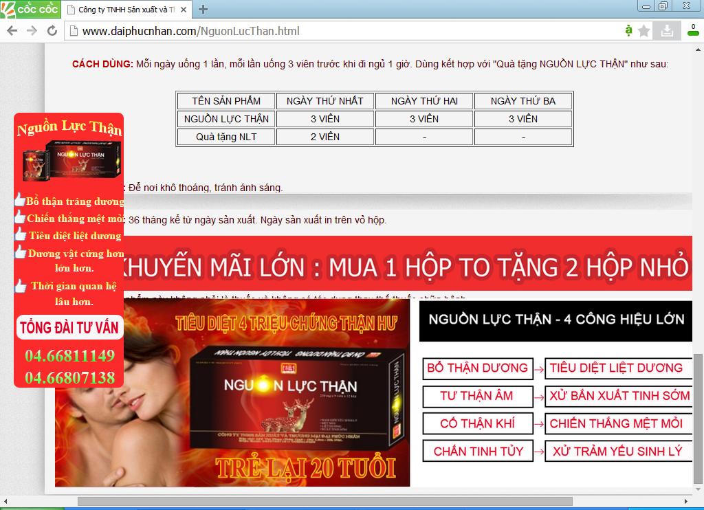 Công ty Đại Phúc Nhân quảng cáo TPCN thô tục, sai quy định nghiêm trọng