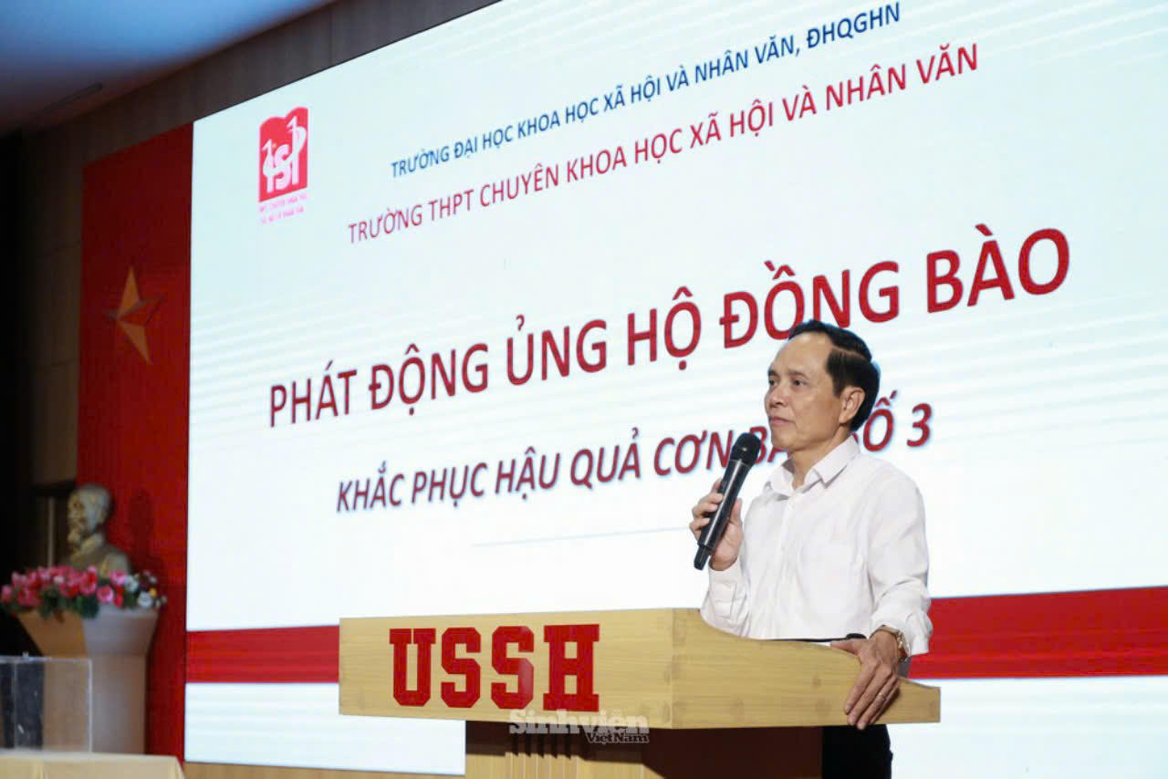 Trường THPT Chuyên KHXH&NV phát động quyên góp hỗ trợ sinh viên bị ảnh hưởng bão lũ