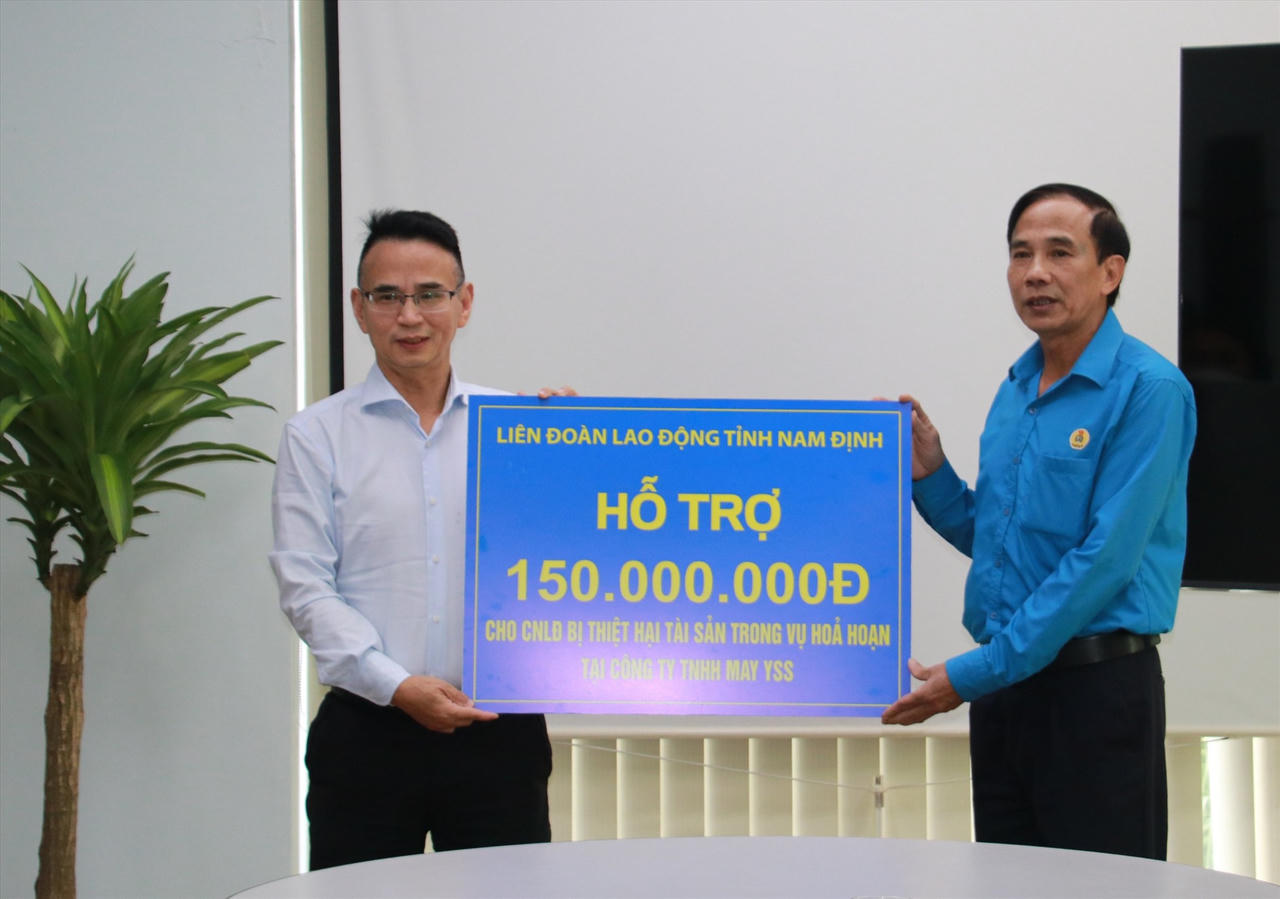 Hỗ trợ người lao động bị thiệt hại trong vụ cháy nhà để xe ở công ty may