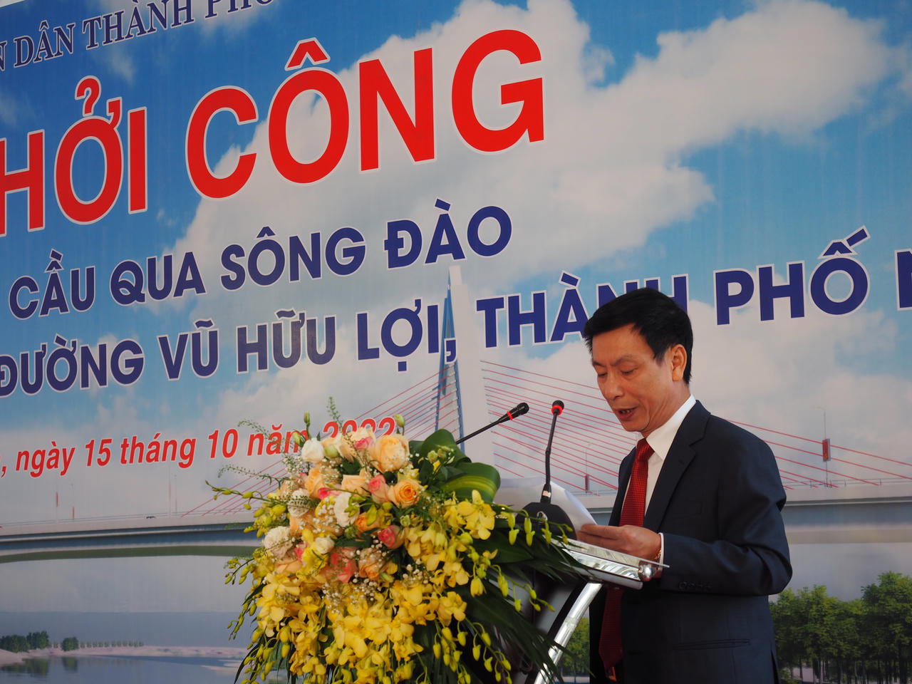 Nam Định khởi công xây dựng cây cầu nghìn tỷ bắc qua sông Đào