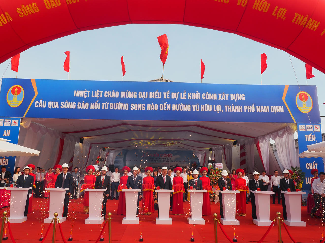 Nam Định khởi công xây dựng cây cầu nghìn tỷ bắc qua sông Đào