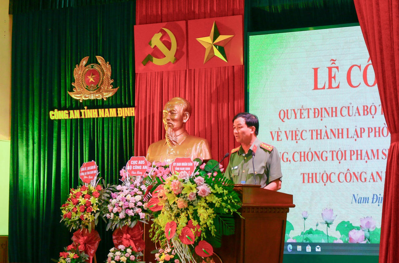 Nam Định: Công bố thành lập phòng an ninh mạng và phòng, chống tội phạm sử dụng công nghệ cao