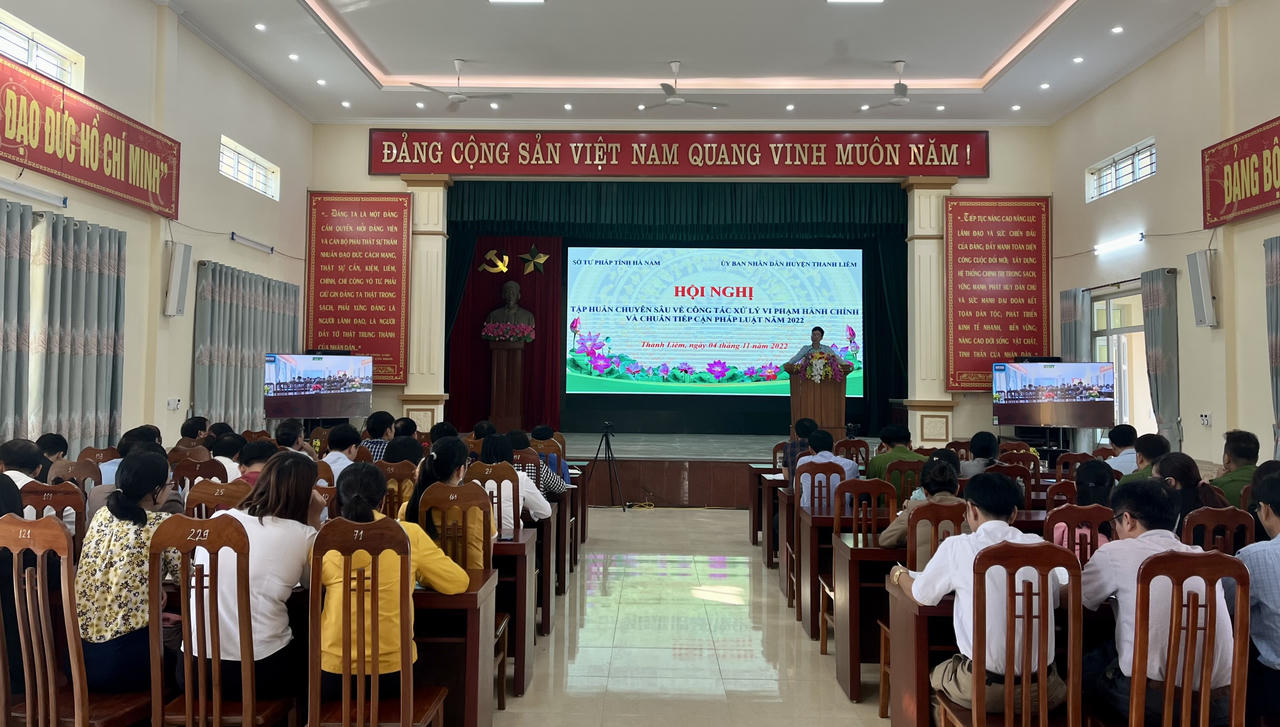 Thanh Liêm (Hà Nam): Tập huấn chuyên sâu về công tác xử lý vi phạm hành chính và chuẩn tiếp cận pháp luật