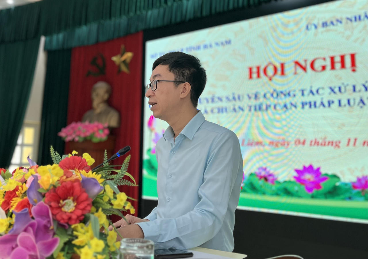 Thanh Liêm (Hà Nam): Tập huấn chuyên sâu về công tác xử lý vi phạm hành chính và chuẩn tiếp cận pháp luật