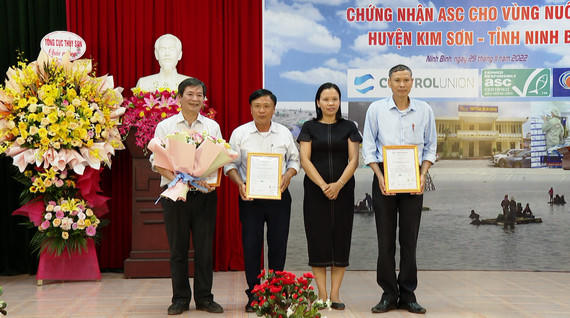 Công bố chứng nhận tiêu chuẩn quốc tế ASC cho vùng ngao nguyên liệu ở Ninh Bình