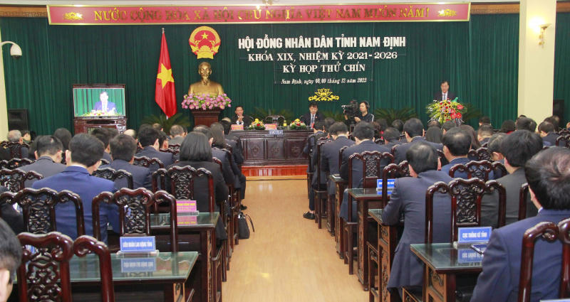 Khai mạc Kỳ họp thứ 9 HĐND tỉnh Nam Định khóa XIX, nhiệm kỳ 2021-2026