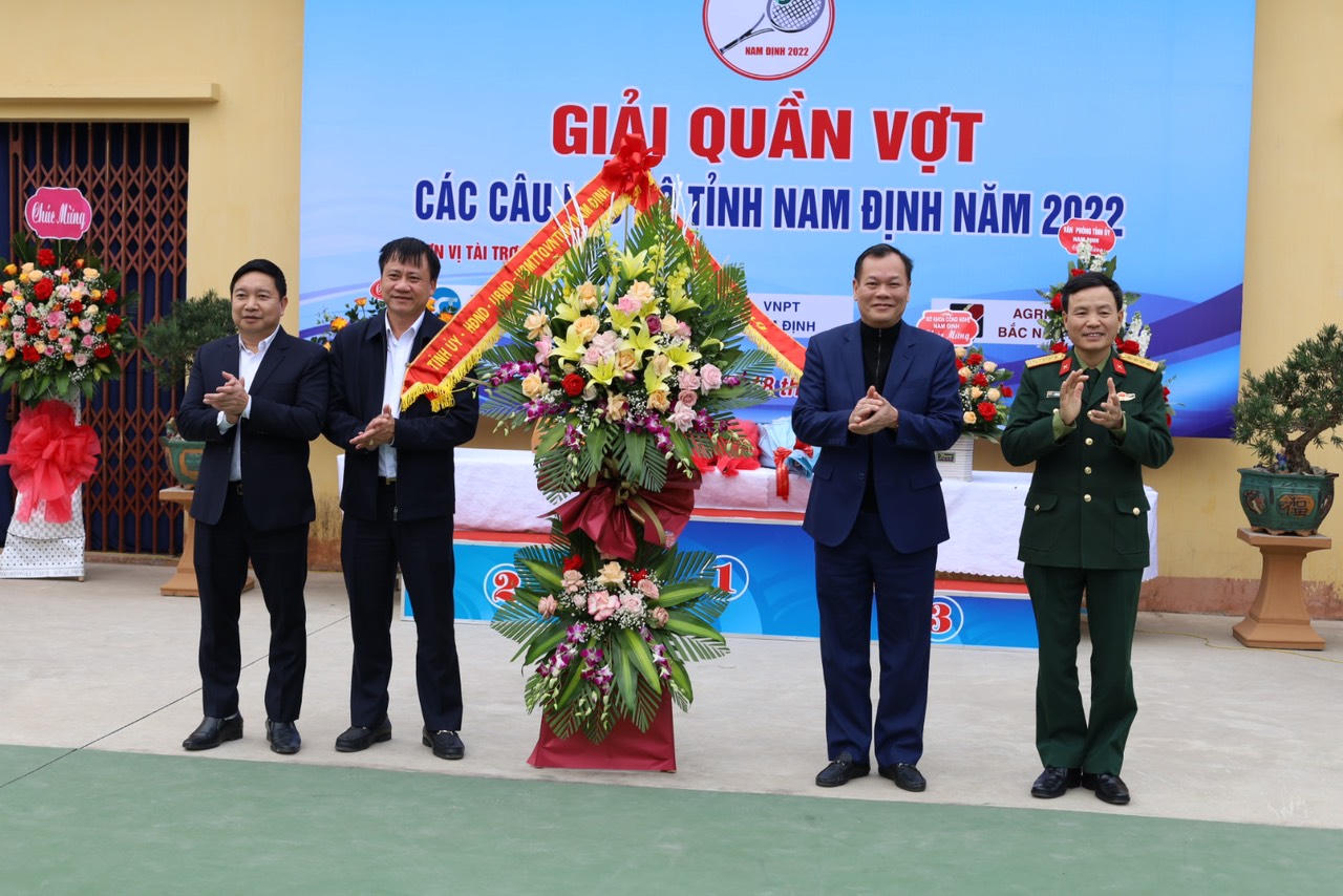 Khai mạc giải Quần vợt các Câu lạc bộ tỉnh Nam Định năm 2022