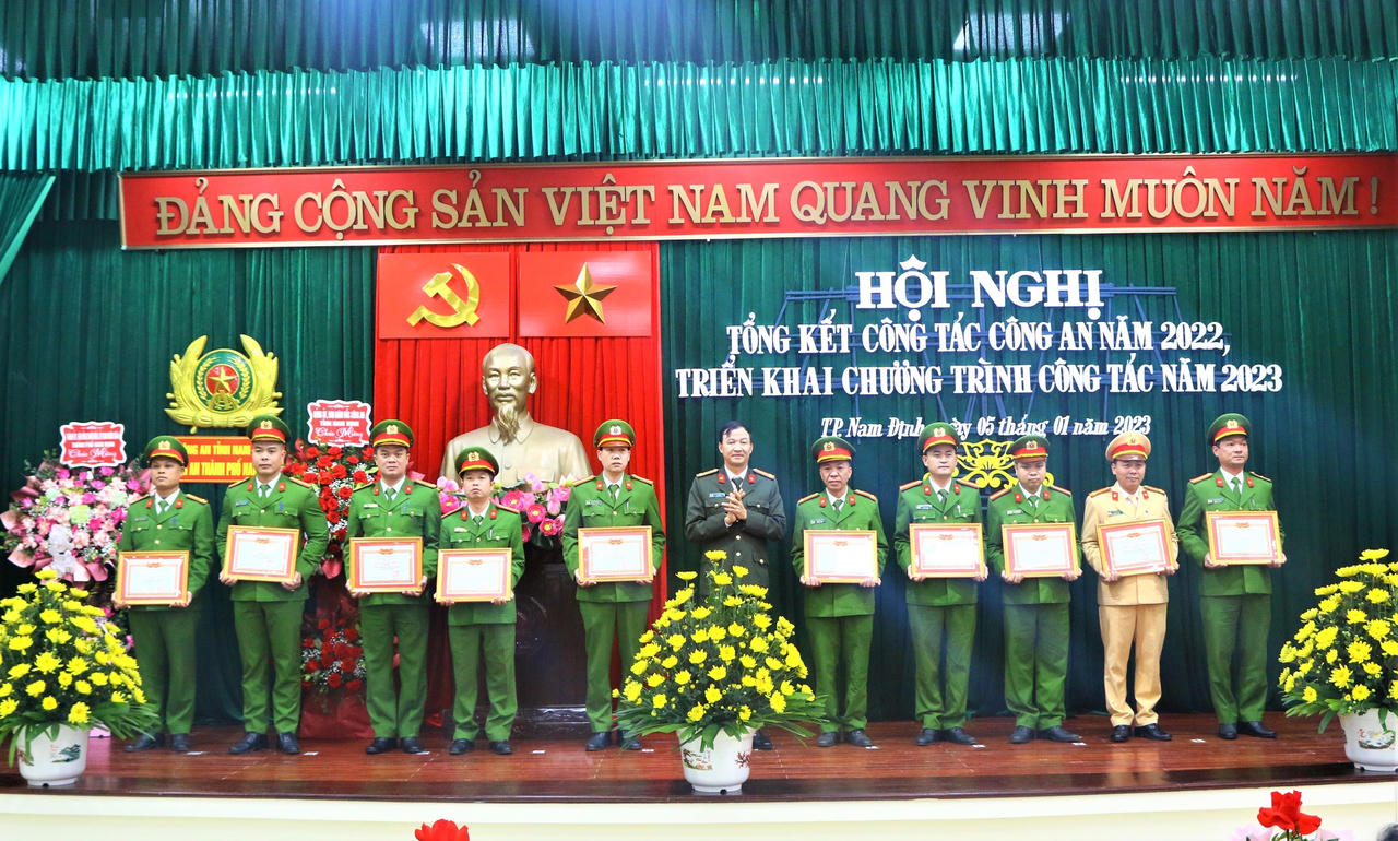 Công an thành phố Nam Định đạt nhiều thành tích xuất sắc năm 2022