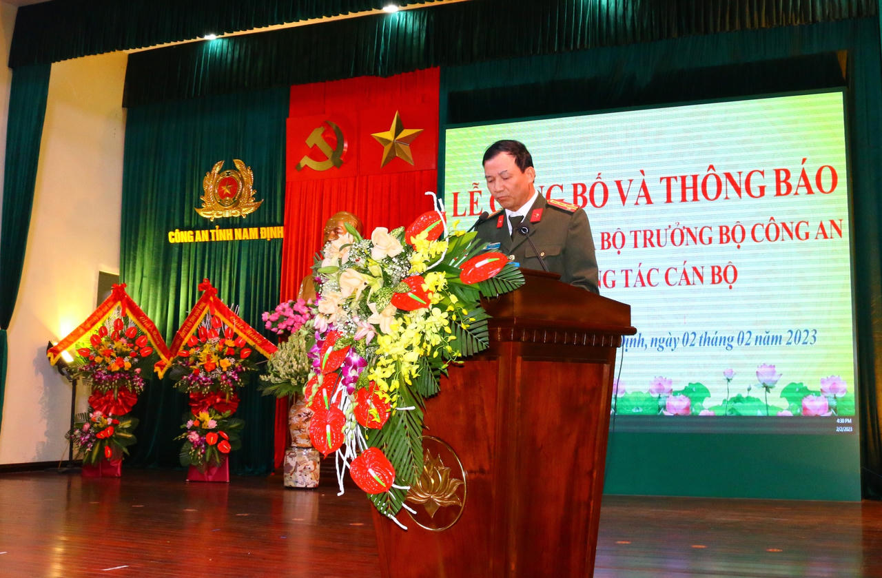 Công an tỉnh Nam Định có tân Phó Giám đốc