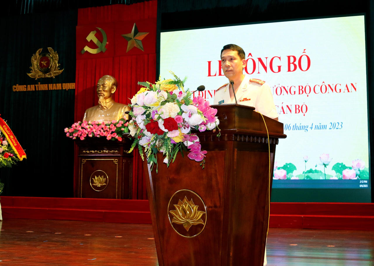 Công an tỉnh Nam Định có tân Phó Giám đốc