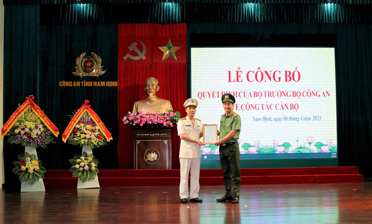 Công an tỉnh Nam Định có tân Phó Giám đốc