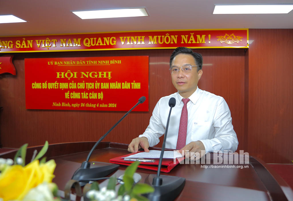 Bổ nhiệm ông Đặng Thái Sơn làm Giám đốc Sở Tài chính Ninh Bình