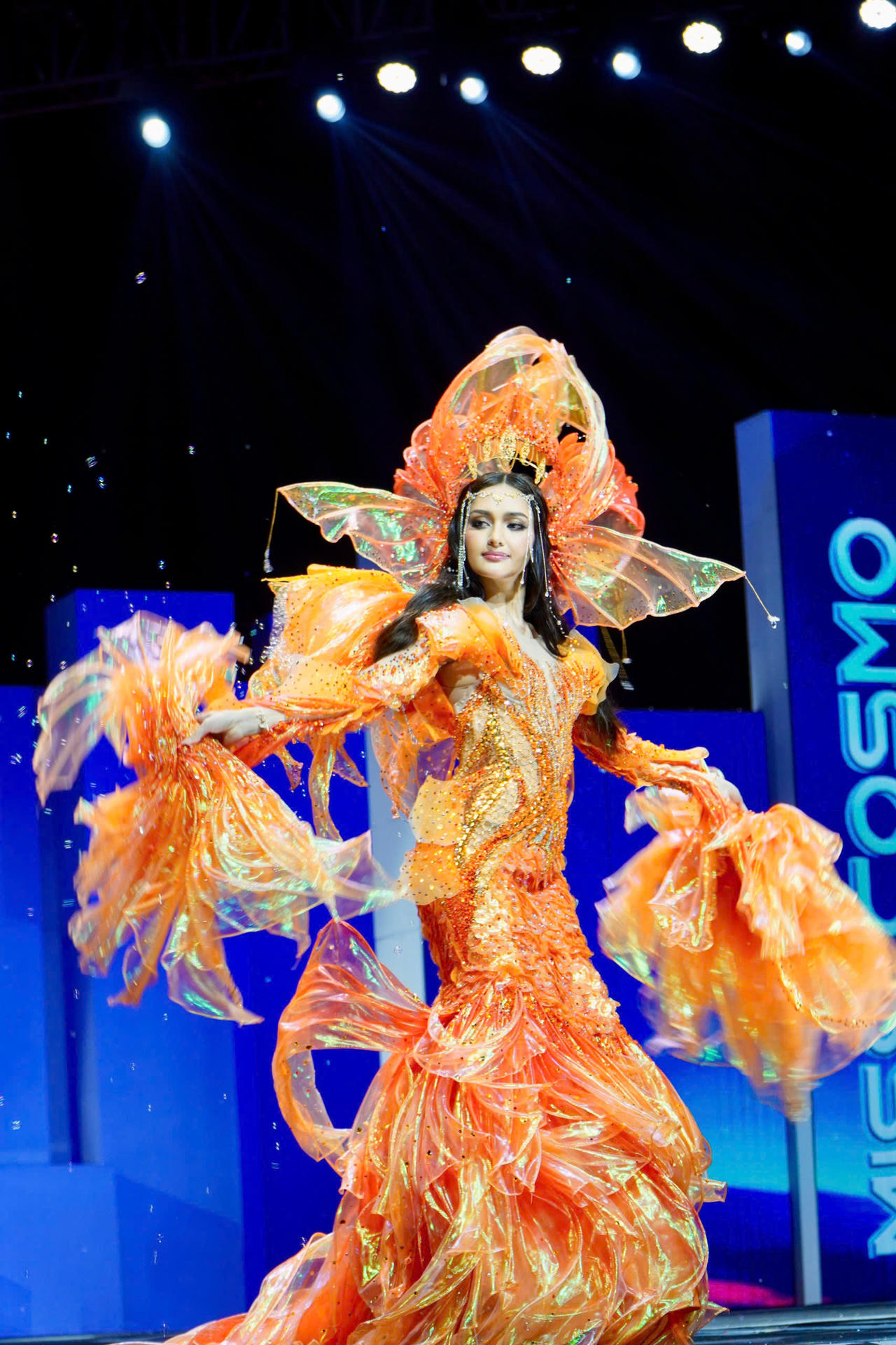 Rực rỡ sắc màu văn hóa đêm thi trang phục dân tộc Miss Cosmo 2024