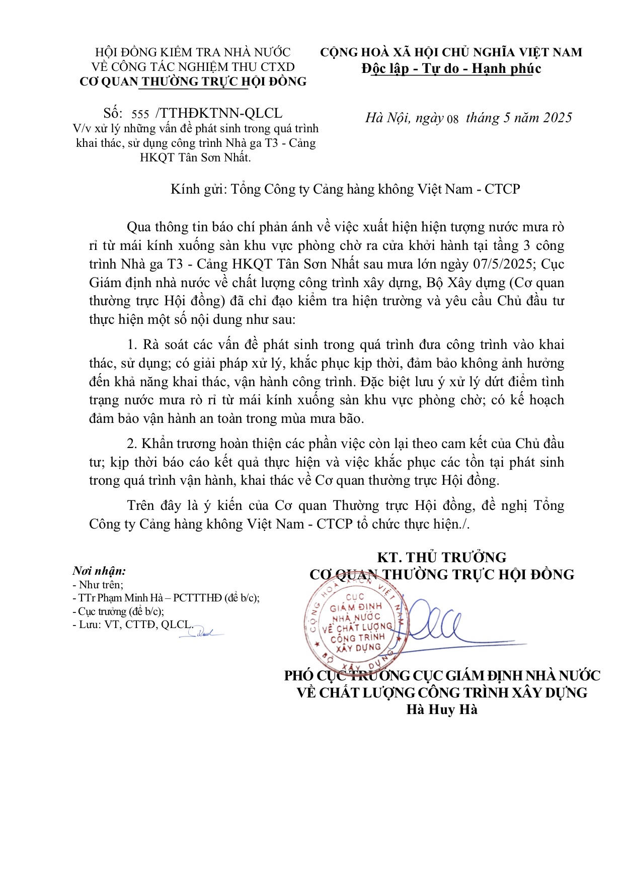 Vì sao Nhà ga T3 Tân Sơn Nhất mới được 'nghiệm thu có điều kiện'?