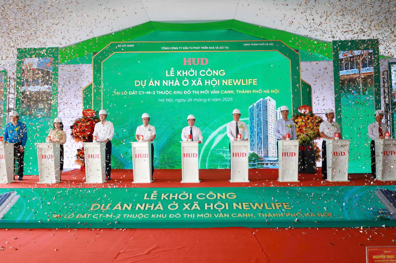 HUD Khởi công xây dựng dự án nhà ở xã hội NewLife tại Hoài Đức Hà Nội