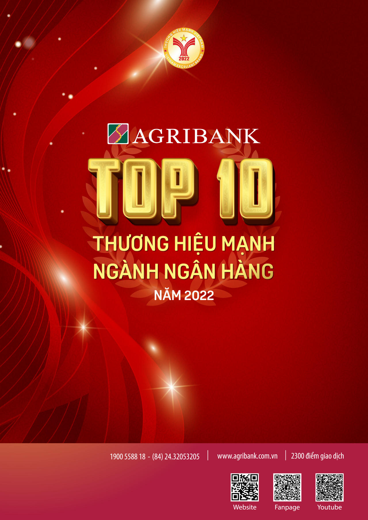 Agribank - TOP10 Thương hiệu mạnh ngành Ngân hàng Tài chính năm 2022