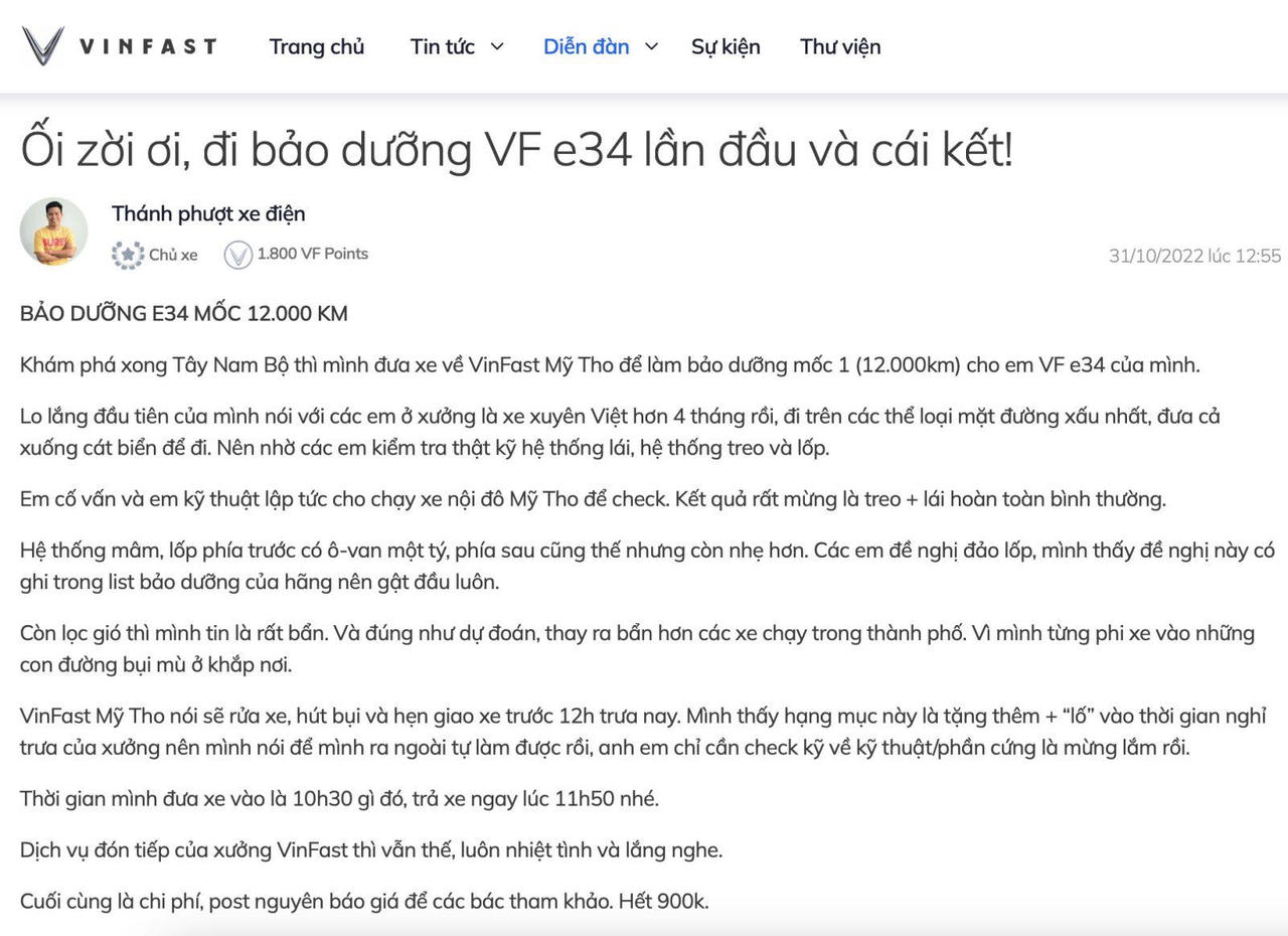 Giới chuyên môn đánh giá “xuất sắc” cho dịch vụ hậu mãi của VinFast