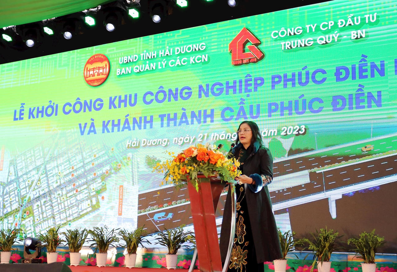 Khởi công khu công nghiệp Phúc Điền mở rộng và khánh thành cầu Phúc Điền