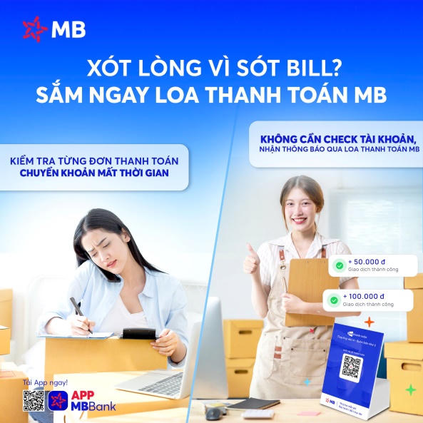 MB ra mắt tính năng thông báo bằng giọng nói qua loa thanh toán MB