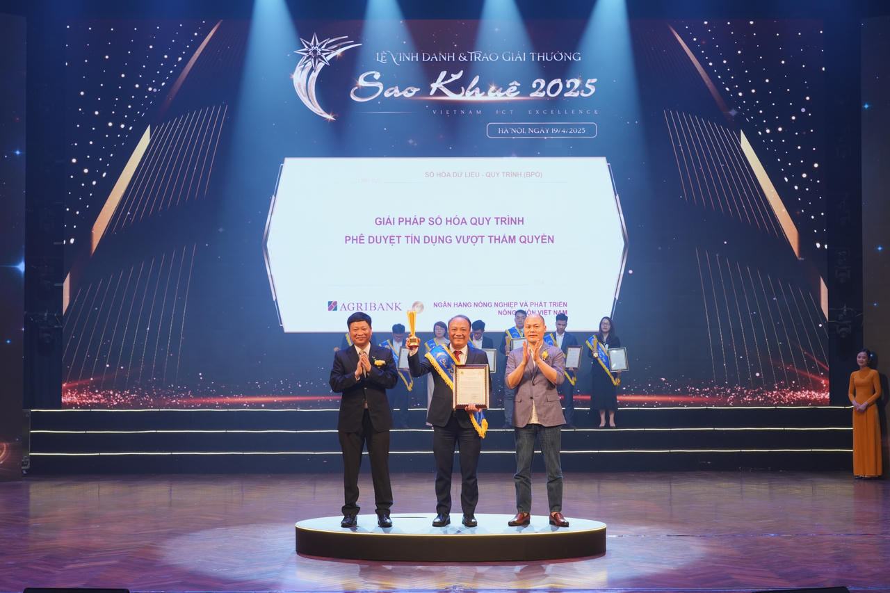 6 Hệ thống công nghệ, sản phẩm dịch vụ của Agribank xuất sắc được vinh danh tại Giải thưởng Sao Khuê 2025 