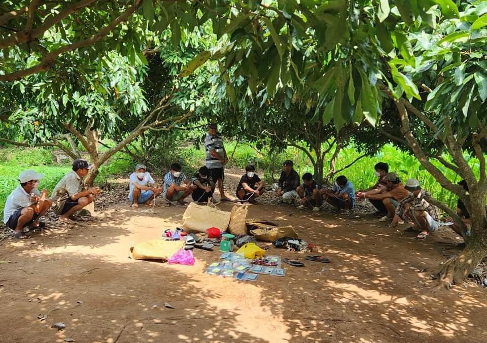 Triệt xóa nhóm đối tượng đánh bạc trong vườn nhãn