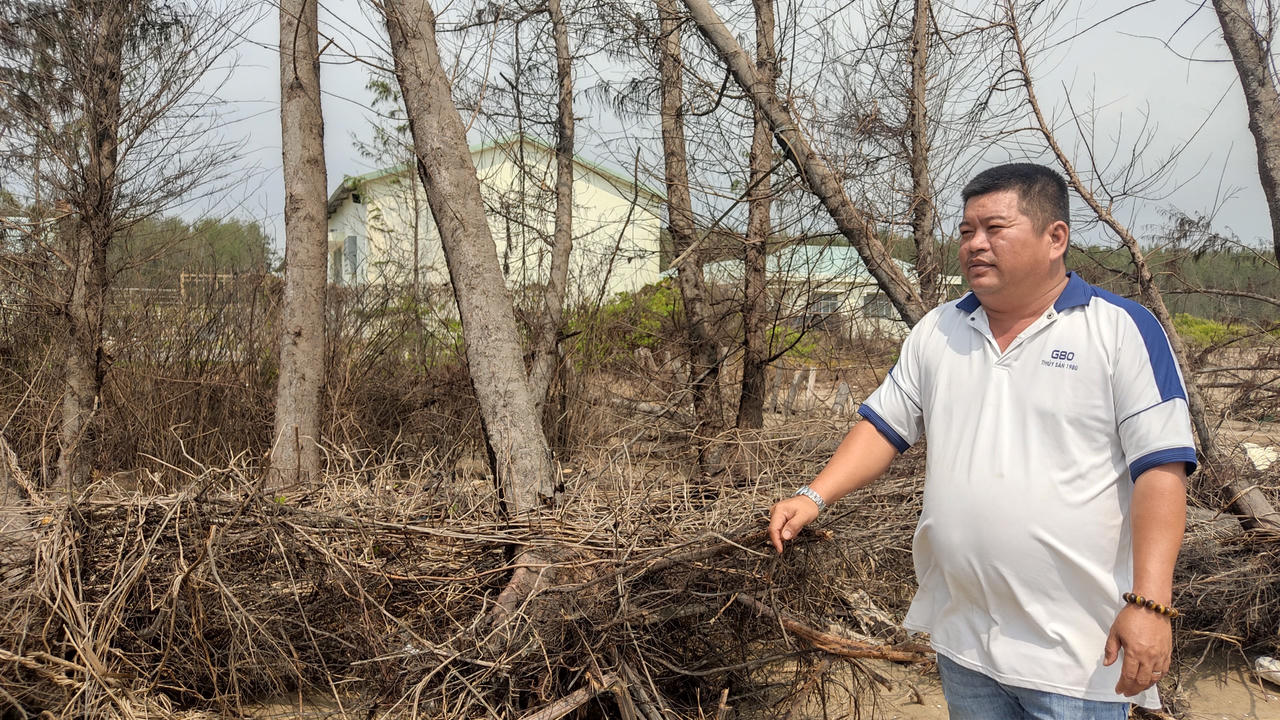 Báo động tình trạng biển xâm thực Thị xã Duyên Hải
