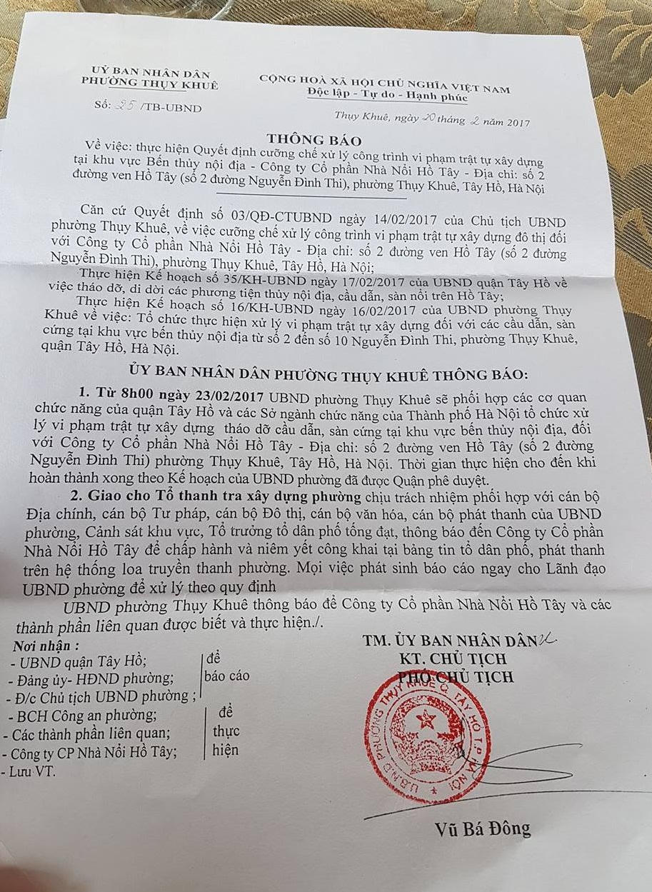 Sáng nay: bắt đầu cưỡng chế công trình vi phạm trật tự xây dựng tại bến thủy nội địa