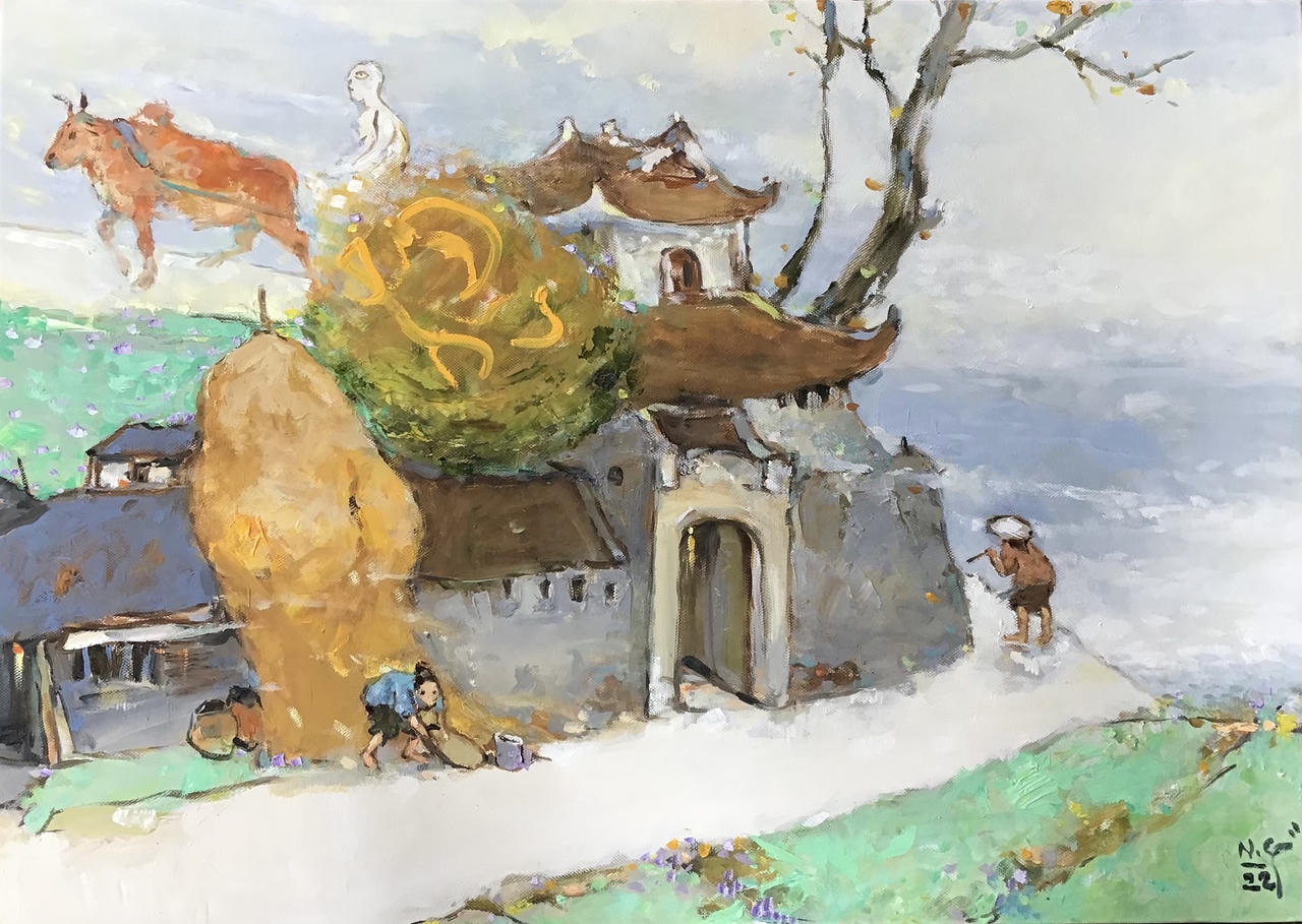 Đắm chìm trong “thế giới” của tranh sơn dầu, sơn mài tại Triển lãm T5 lần thứ IV