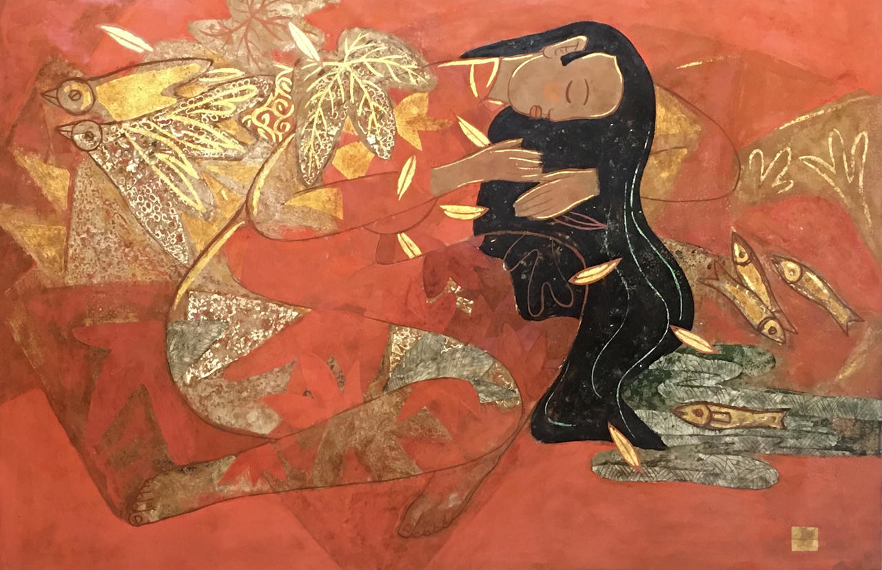 Đắm chìm trong “thế giới” của tranh sơn dầu, sơn mài tại Triển lãm T5 lần thứ IV