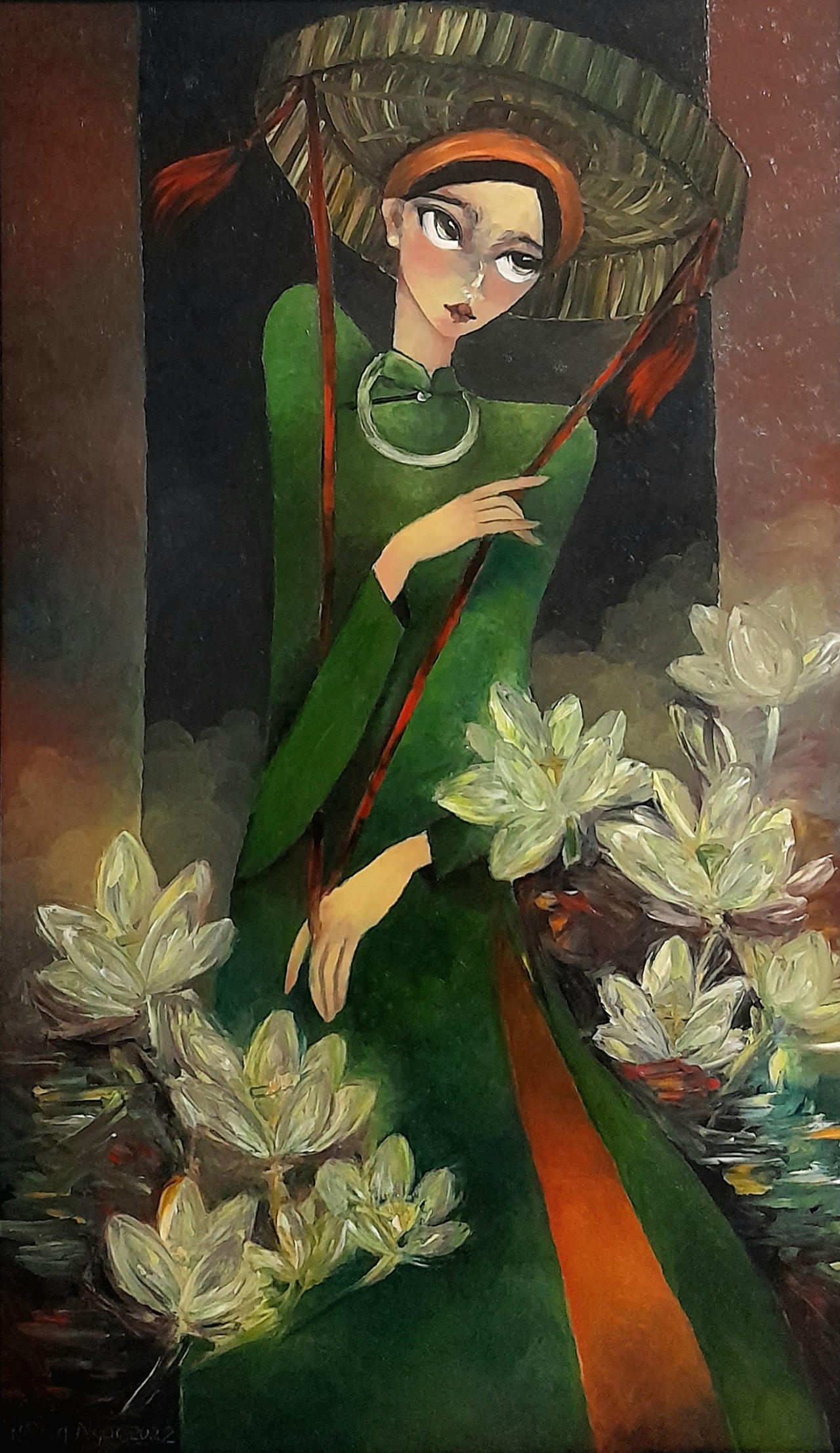 Nữ họa sĩ vẽ tranh bằng ngón tay 