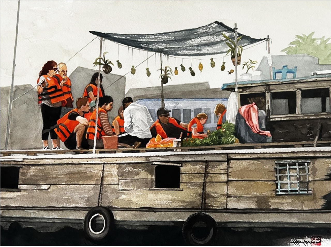 Triển lãm tranh mùa nước của họa sĩ Hồng Quân