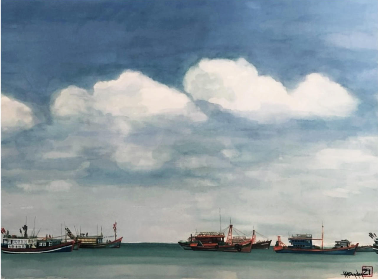 Triển lãm tranh mùa nước của họa sĩ Hồng Quân