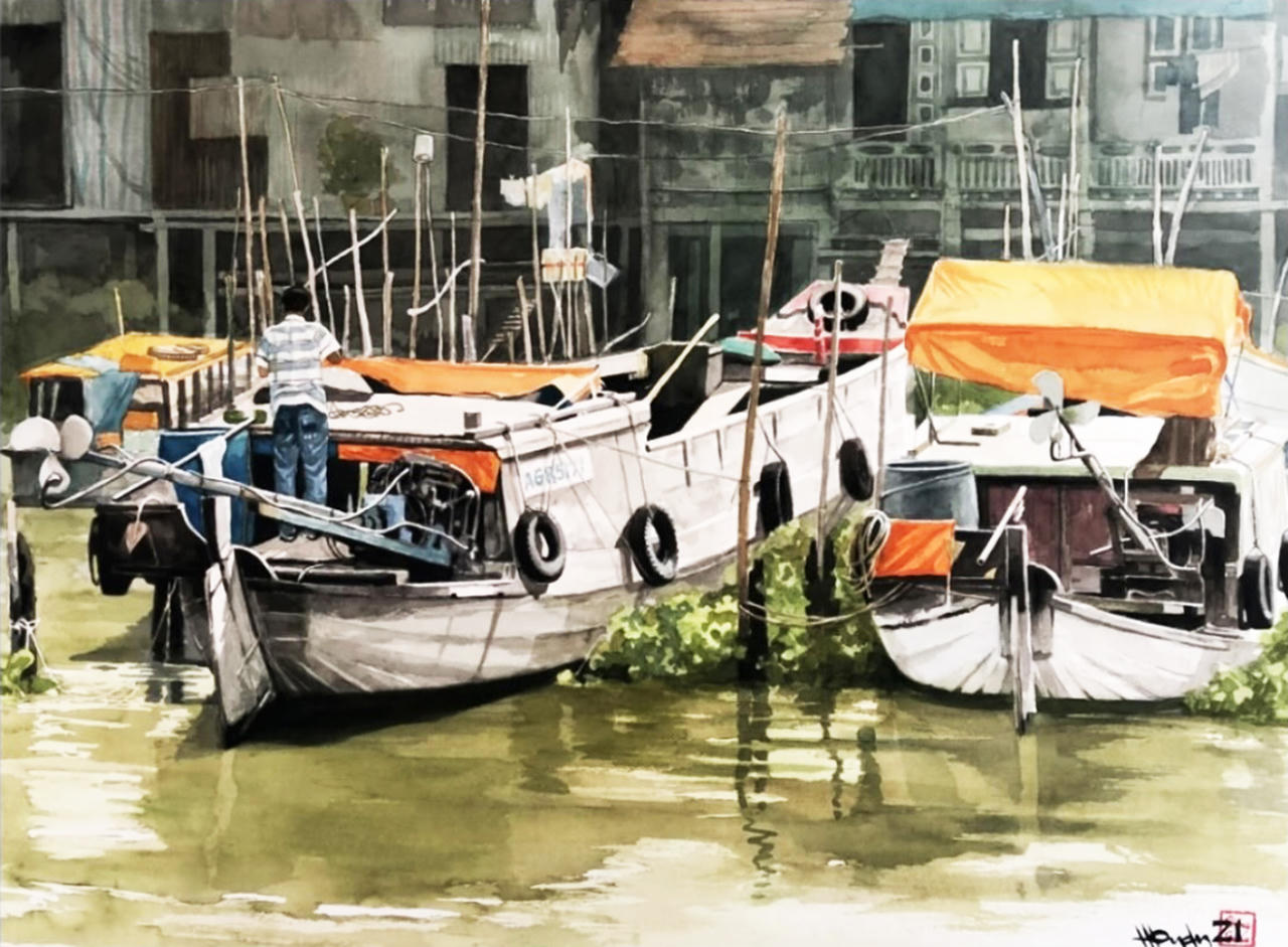 Triển lãm tranh mùa nước của họa sĩ Hồng Quân