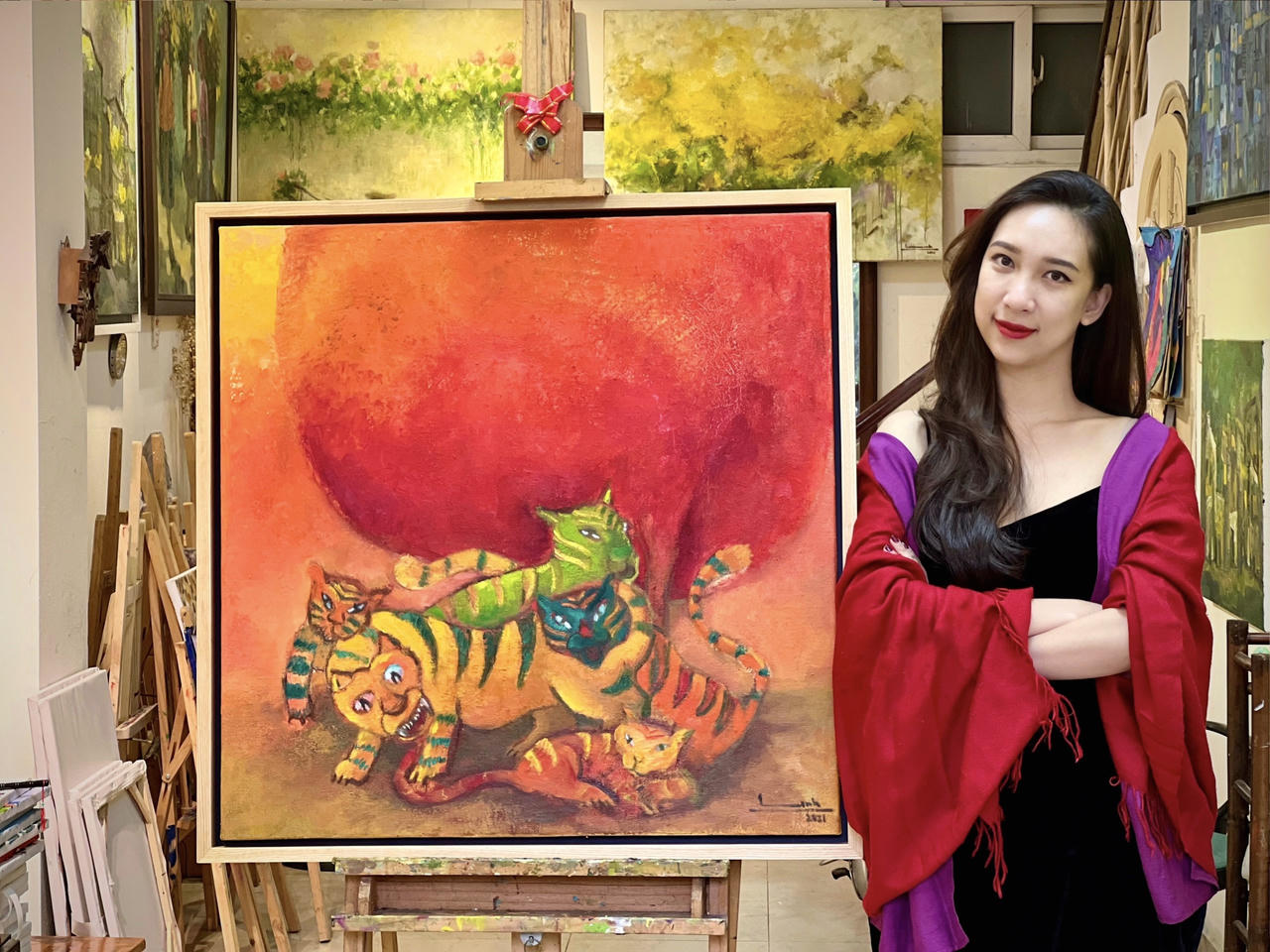 Ba nữ họa sĩ miền Bắc vào Sài Gòn tổ chức triển lãm chung