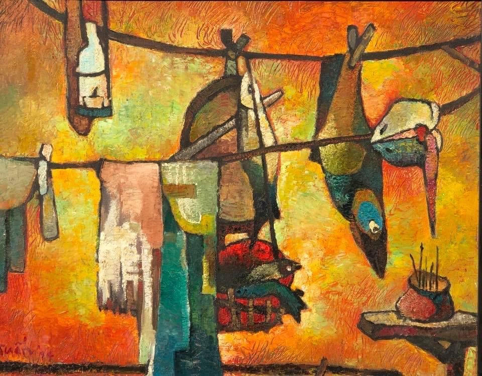 “Đặc sản” tranh lụa của Bùi Tiến Tuấn