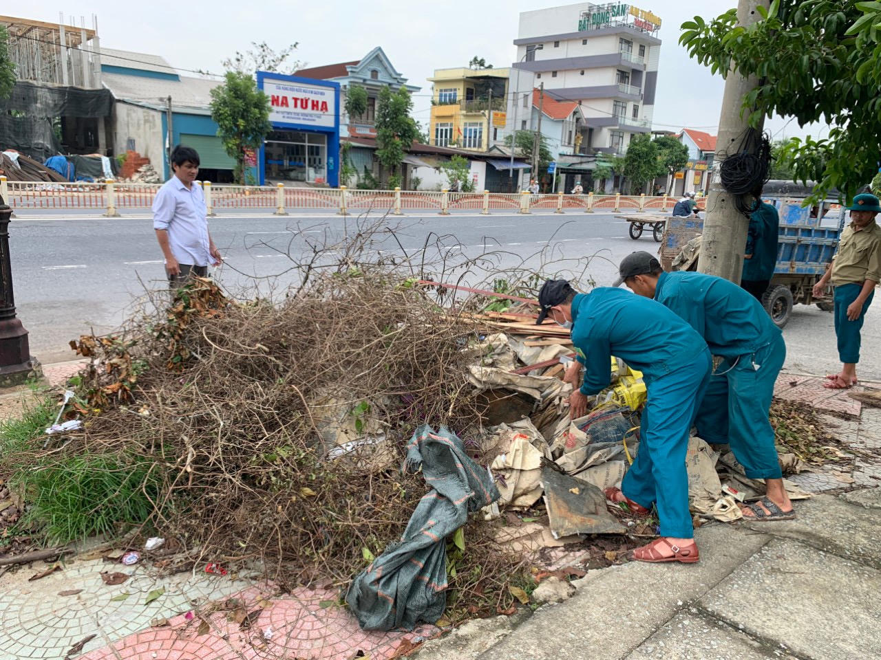 Lực lượng vũ trang Thị xã Hương Trà sẵn sàng ứng phó với bão số 6