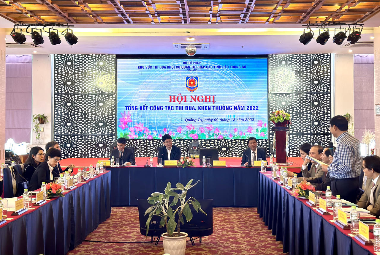 Khối cơ quan Tư pháp các tỉnh Bắc Trung Bộ tổng kết công tác thi đua, khen thưởng năm 2022