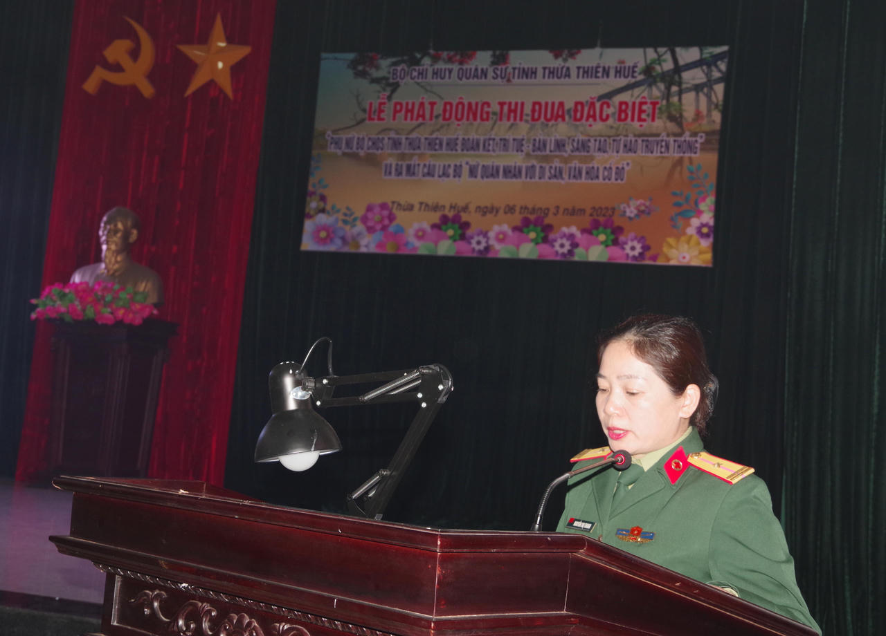 Phụ nữ Bộ CHQS tỉnh Thừa Thiên Huế phát động thi đua đặc biệt