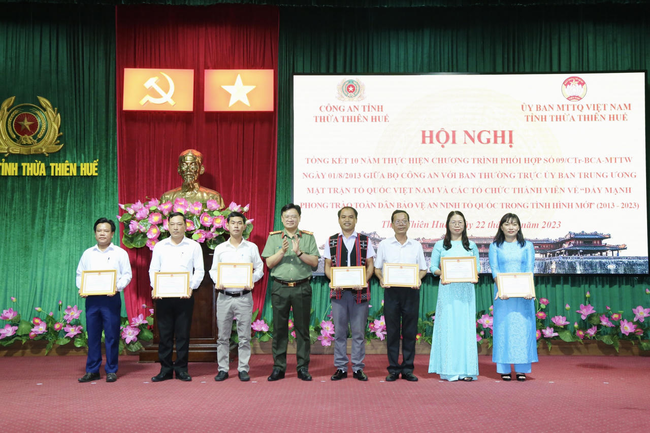 Công an Thừa Thiên Huế tổng kết 10 năm thực hiện chương trình phối hợp số 09 