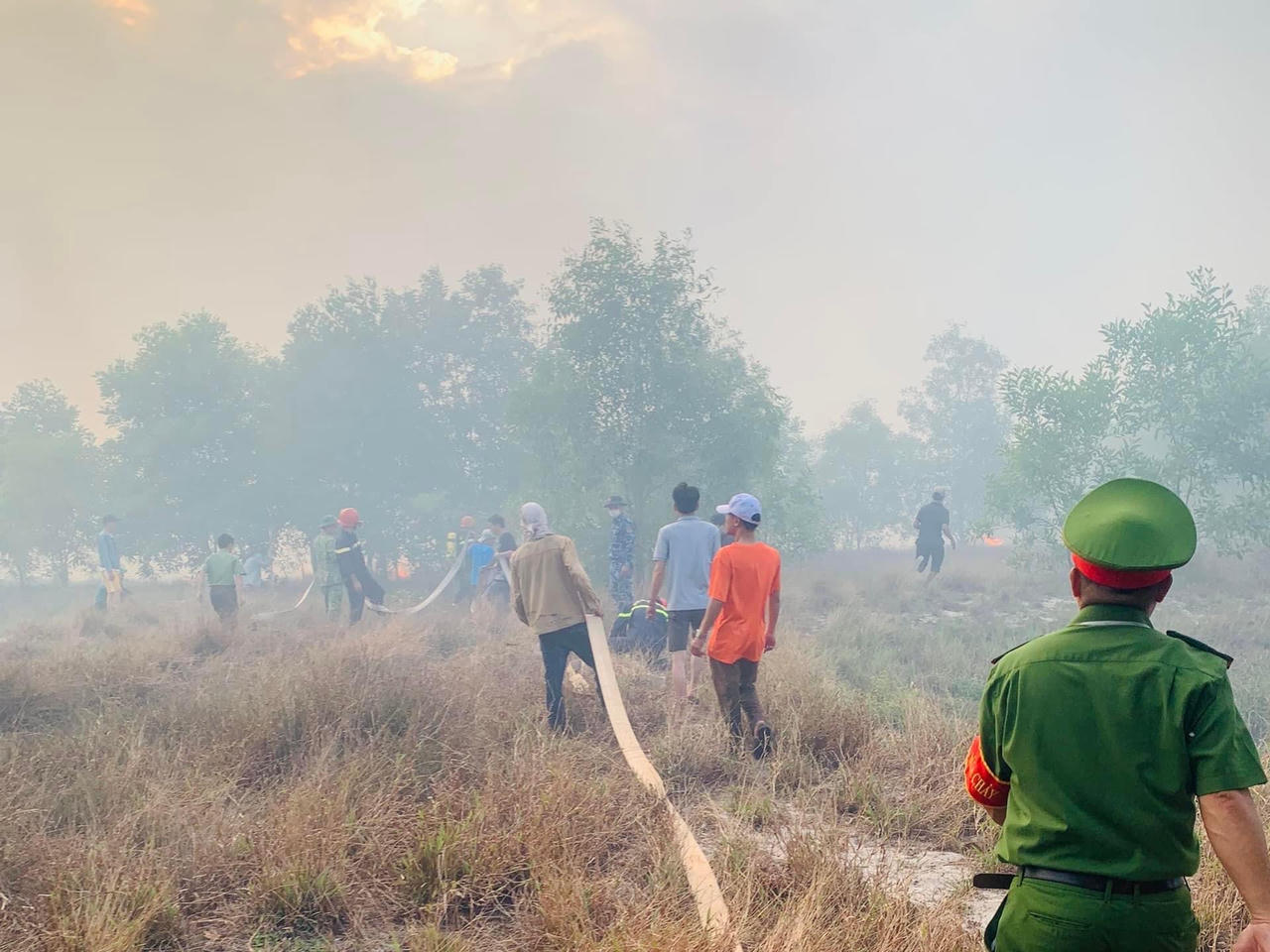 Khống chế thành công đám cháy tại rừng phòng hộ Quảng Trị