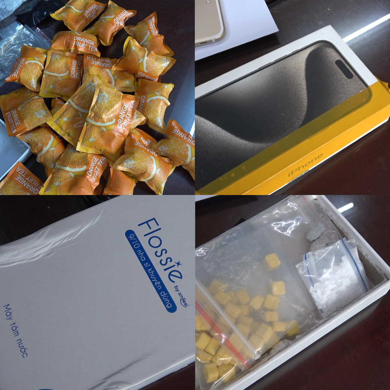 Nam thanh niên ngụy trang lượng lớn ma túy, 'nước vui' trong hộp điện thoại IPhone